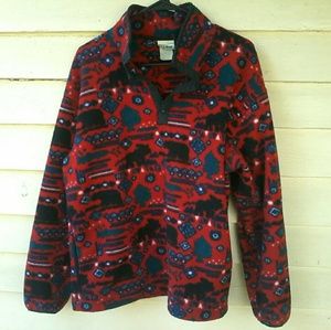 Vintage L.L. Bean Snap-T Fleece Pullover